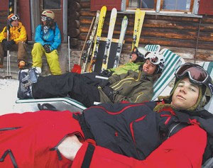Ай-Петри Ялта лыжники отдыхают